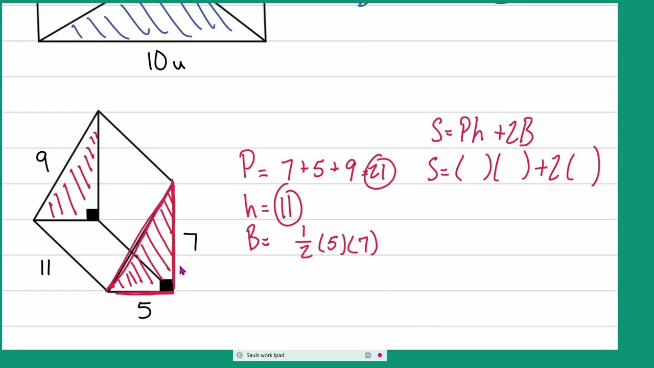 Notes: Surface Area of Triangular Prism