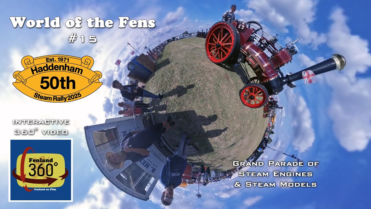 Haddenham Steam Rally - Grand Parade of Steam Engines | WOTF_15 [Fenland 360°]