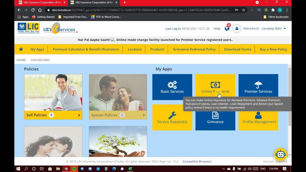 How to register your policy at LIC's website, its benefits & features.
