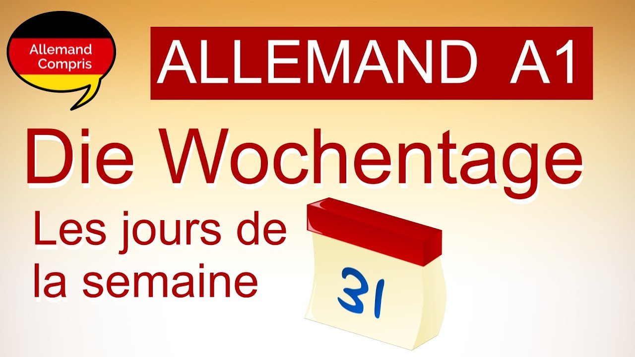 🇩🇪 Les jours de la semaine | #apprendreallemand