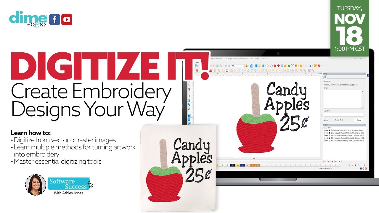 Digitize It! Create Embroidery Designs Your Way | Software Success