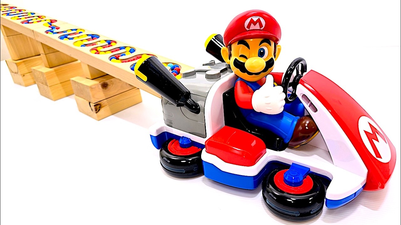 マリオカートがビー玉でいっぱいに！Mario Kart Filled with Colorful Marbles | Satisfying Marble Run ASMR