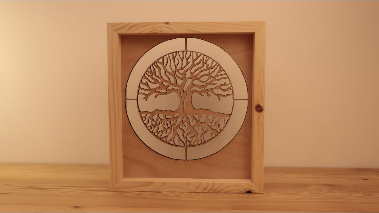 laser cutter project - tree of life made out of plywood
