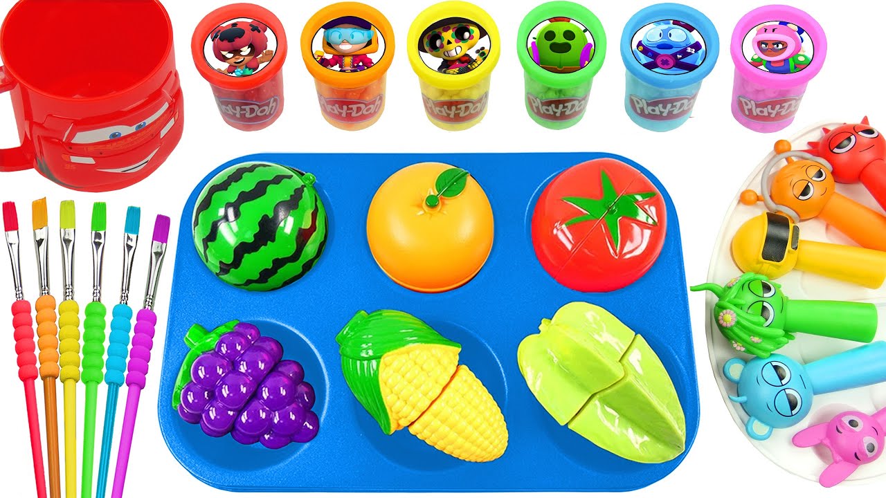 Satisfying Video DIY How To Make 6 Plastic Toys Tropical Fruits Sprunki in Blue Super FORM ASMR