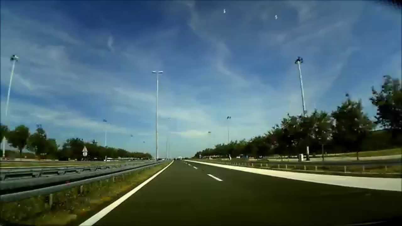 Croatian roads: A1 highway Šibenik - Zadar driving timelapse