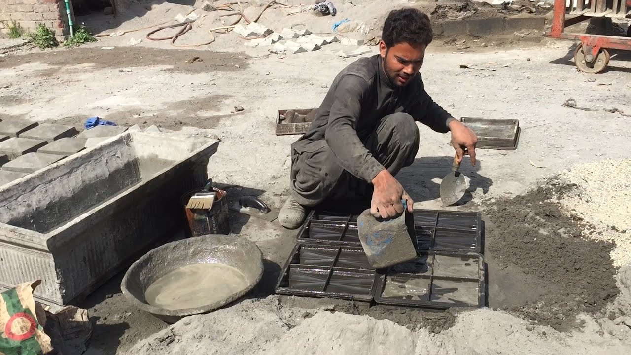Roof Tile Making Process with cement diy