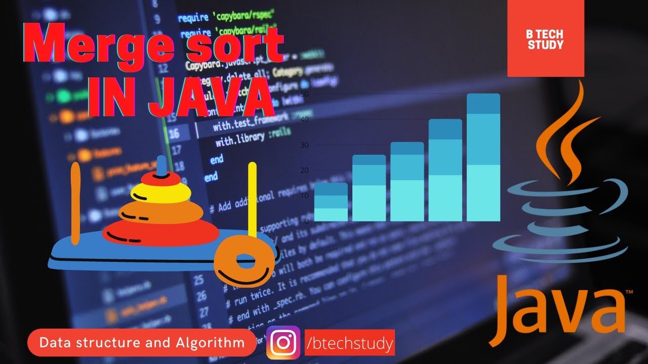 Merge Sort Algorithm With Java Program || code for merge sort in java