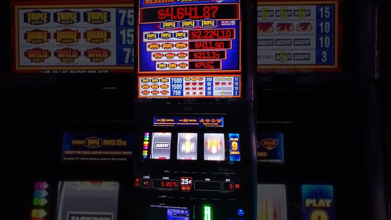 3 Reels Blazing 7s w/ nudge feature Triple Double Triple win #mjwslots #spintherapyslots #jackpot