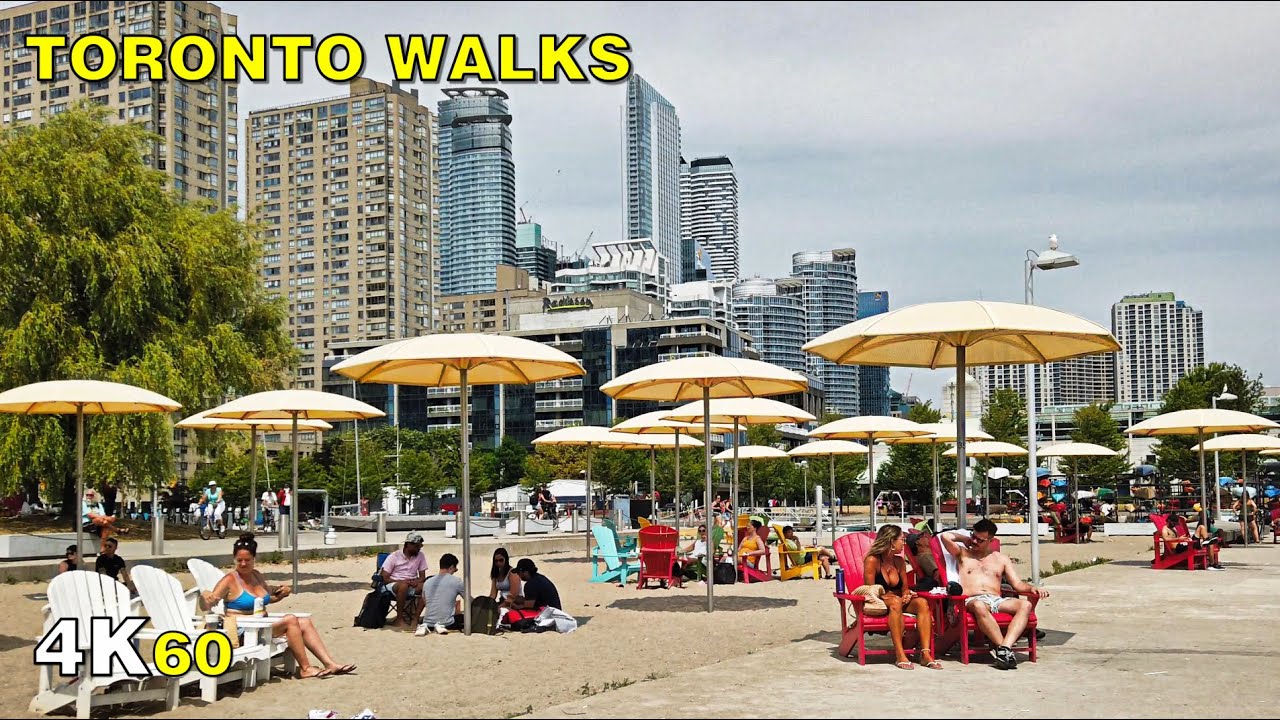 Downtown Toronto Waterfront Walk on Sunday, July 5, 2020 [4K]