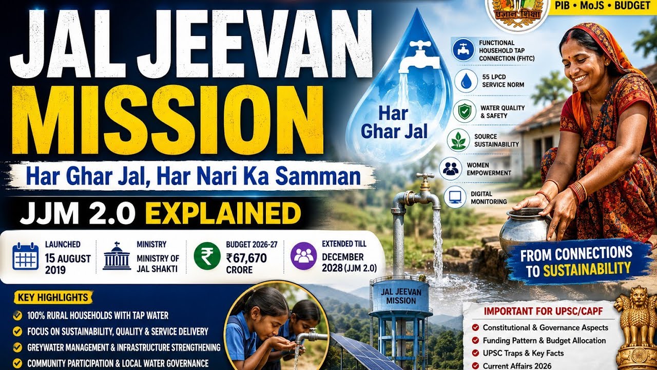 Jal Jeevan mission 2.0 #upsc #capf #scheme