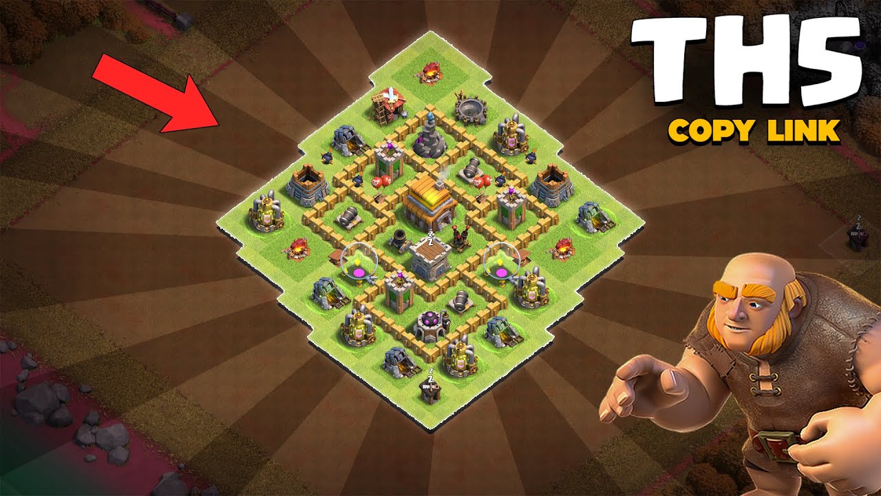 Th5 Most Powerful Top 5 Bases 2026 (With copy link ) | Th5 best base layouts | TH5 Base