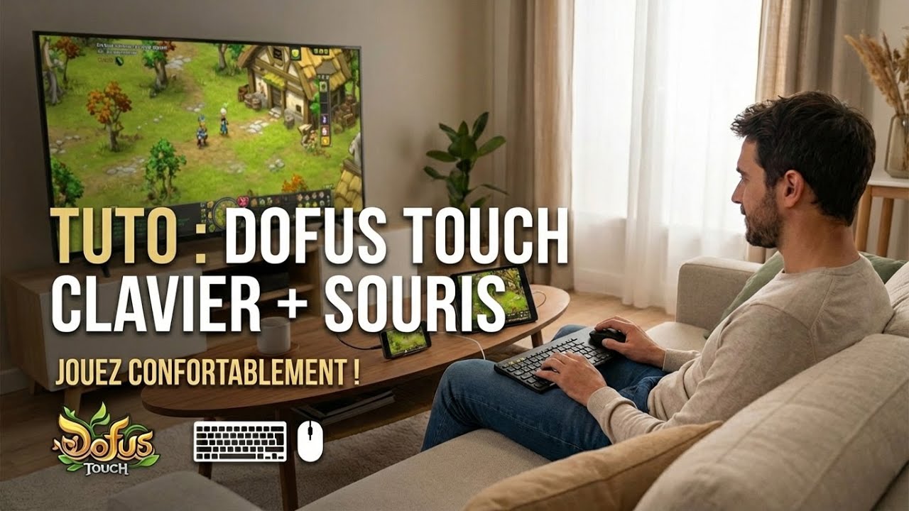 TUTO JOUER À DOFUS TOUCH À LA SOURIS + CLAVIER SUR SON TELEPHONE OU TABLETTE (+ Projeter sur la TV)