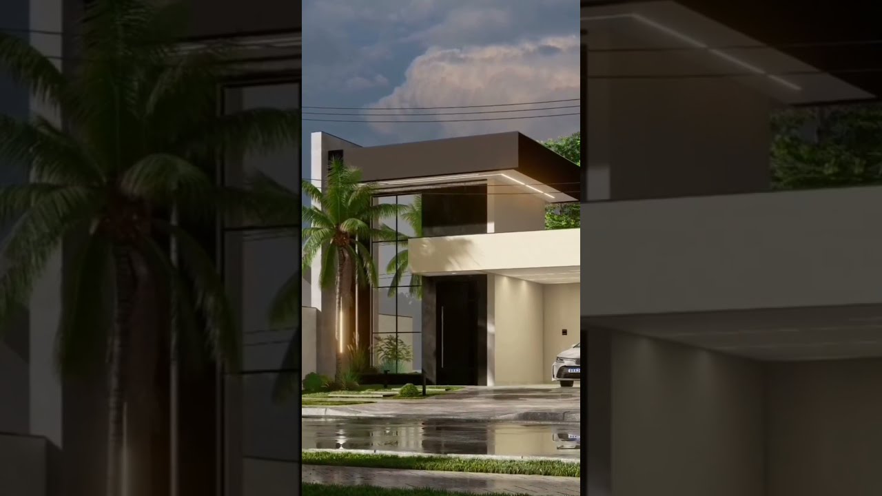 fachada com estilo. #3d #sketch #lumion #construction #viral #geminada #fachada #house #3d #shorts
