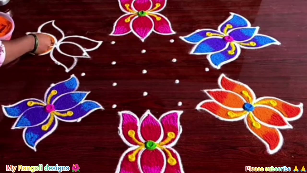 🪔🌺Sankranthi chukkala bhogi kanuma special 🪔🌺 Rangoli video festival beginners amazing 🪔🌺 videos 