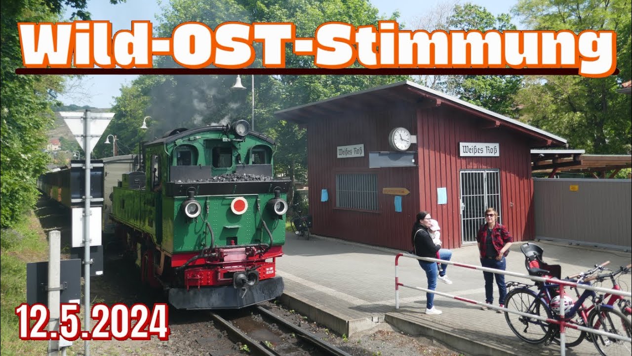 Traditionszug Pendelfahrten mit 99 713 & IV K Nr. 176 | Karl-May-Fest Lößnitzgrundbahn | 12.5.24