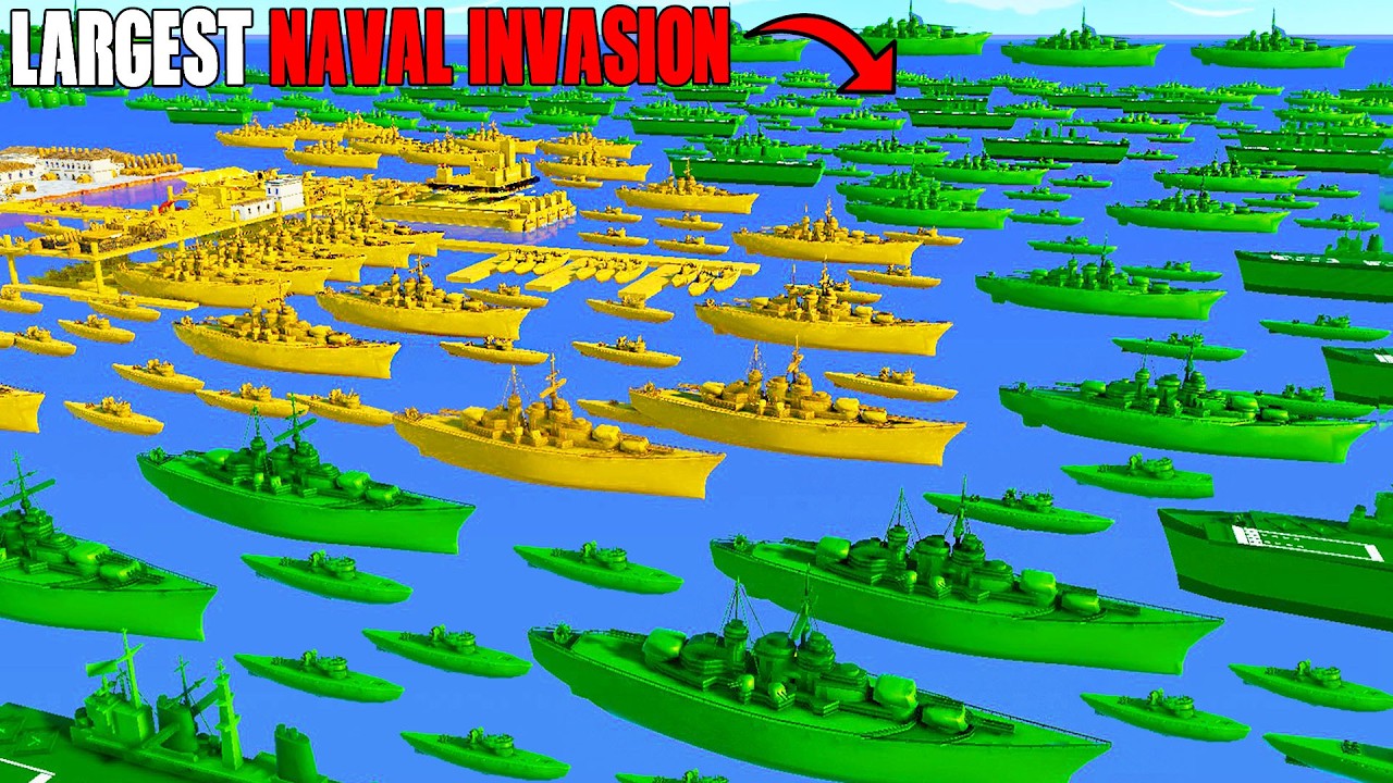 Largest Army Men SHIP BATTLE Invasion Ever! -  NEW Attack on Toys Mod