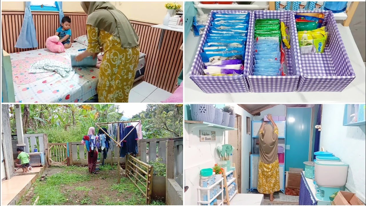 BERESKAN STOK KE STORAGE BOX | BERSIH BERIH DAN BEBERES✨Daily Vlog irt desa