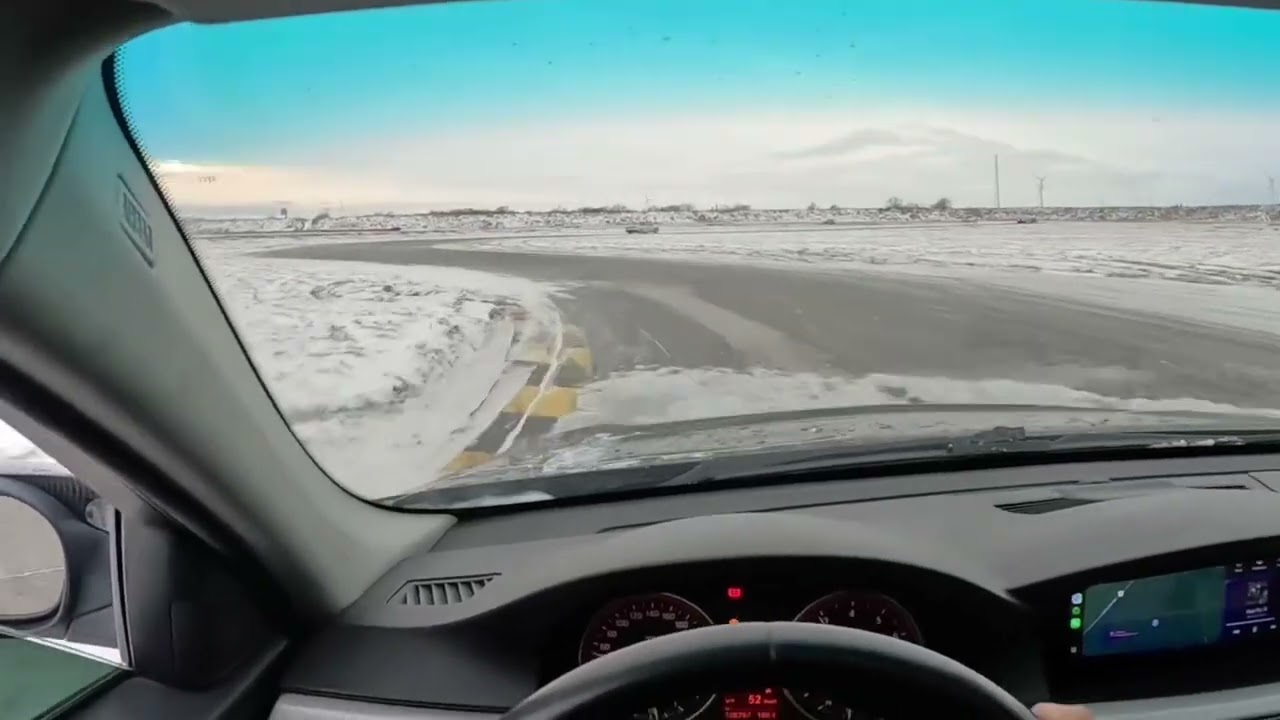 Winter track day session 600whp 6 speed manual e90 335i 