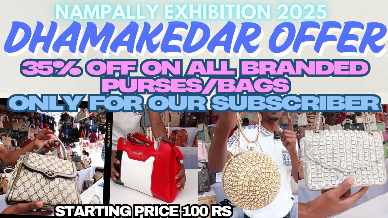 Ladies Purses & Bags from ₹100 😍 || Flat 35% OFF || Sahil Leather Goods Numaish, #Nampally #Purses
