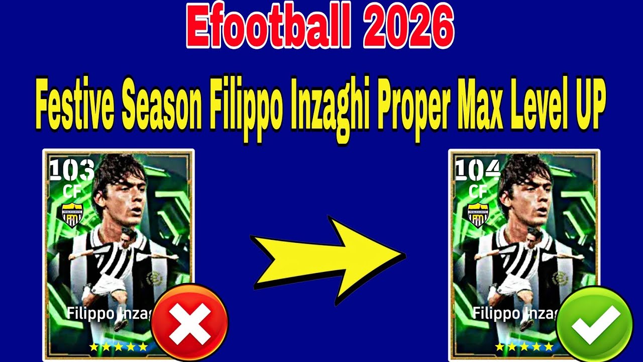 How To Train Filippo Inzaghi In Efootball 2026 | Filippo Inzaghi Max Level Pes 2026
