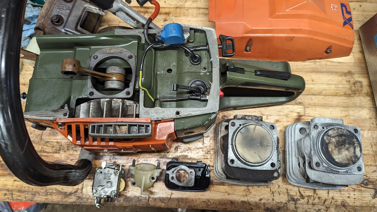 Thats better! Ex Army Husqvarna 181 se Cylinder prep and Cleaning! Classic muscle saw rebuild