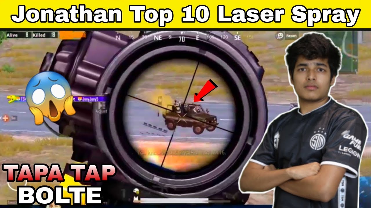 Jonathan Top 10 Best M416 Spray | Pubg Mobiles | Laser Spray | M416 and 6x Spray of Jonathan