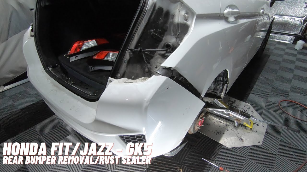 HONDA FIT/JAZZ - GK5 - How To - Rear Bumper Removal & Applying Rust Sealer #HondaFit4Adventure