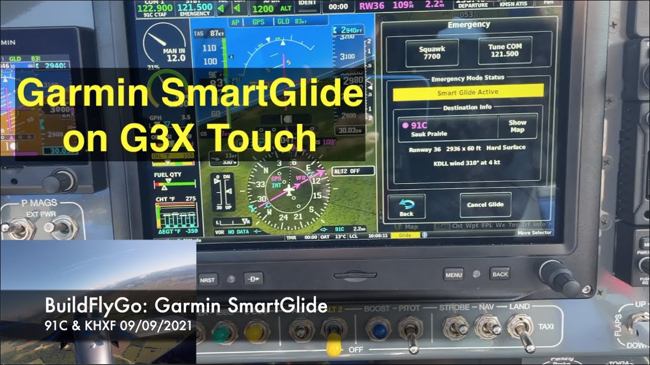 Демонстрация Garmin SmartGlide над прериями Сок и Хартфордом