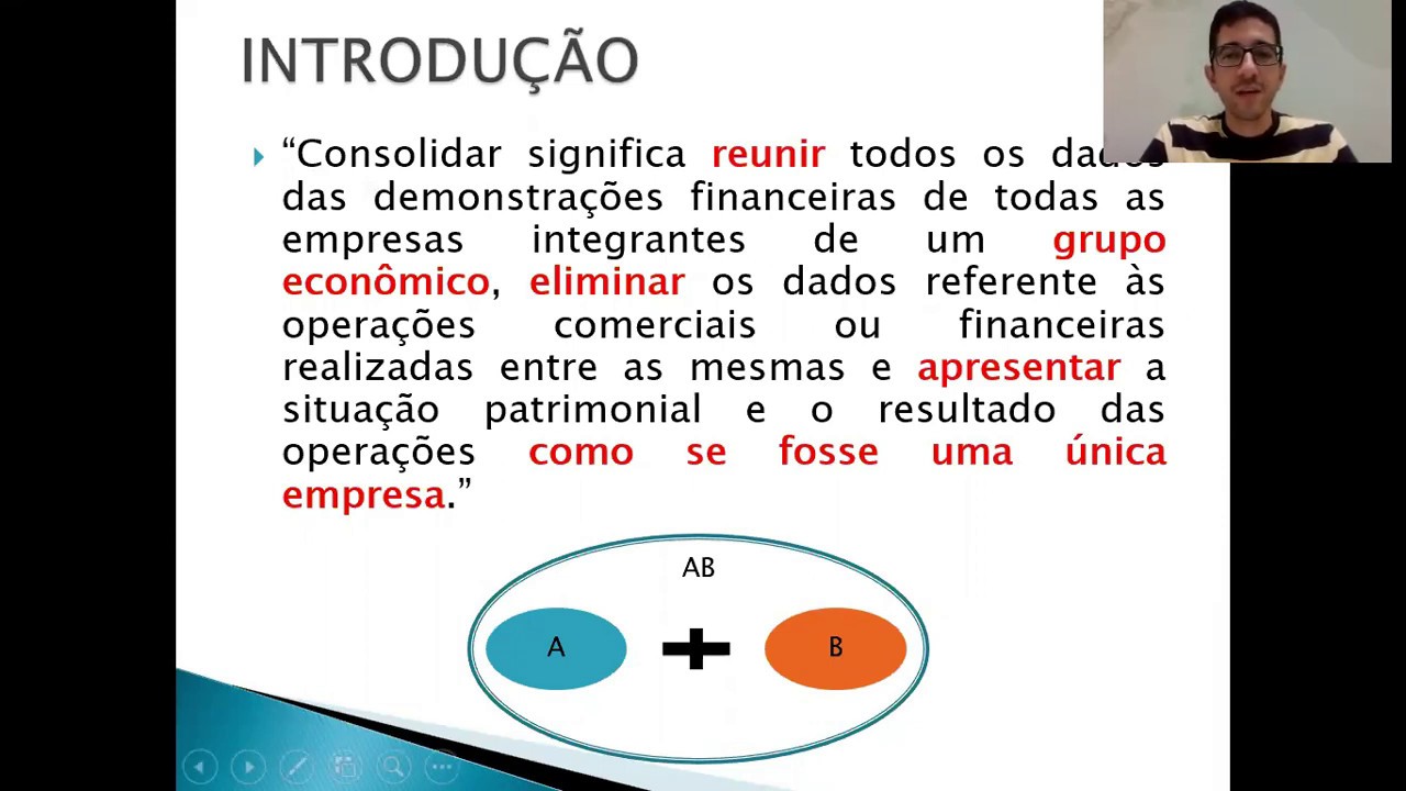 Contabilidade Avançada: Aula 02 - Consolidação das Demonstrações Contábeis Parte 1