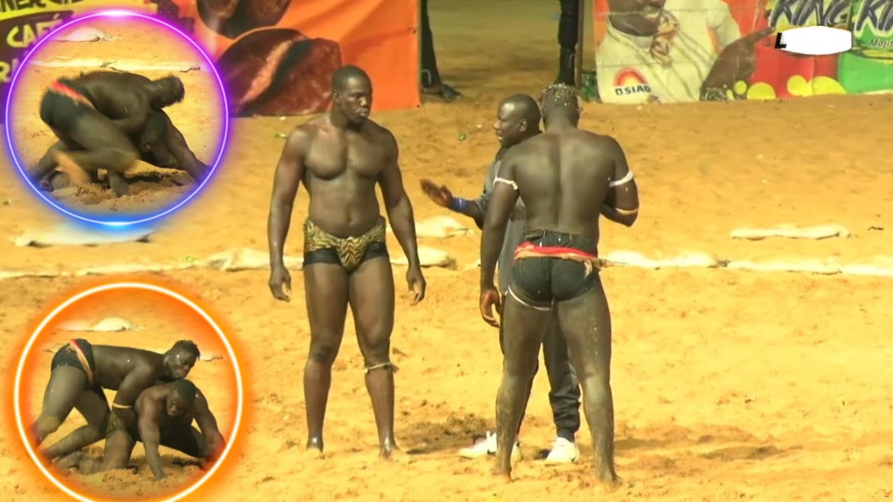Grand combat Ngagne Sène Vs Mor Yékini - Drapeau Malick Ngom et Diomaye Faye avec Mousnakh