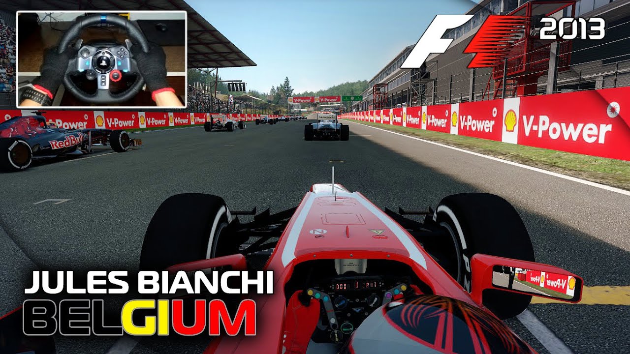 Marussia MR02 by Jules Bianchi | Formula 1 2013 Belgian Grand Prix | Logitech G29 Gameplay
