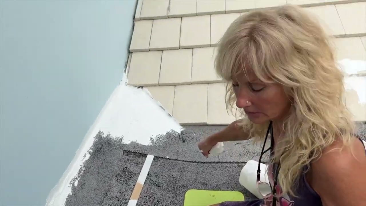 How to seal a roof leak with elastomeric roof coat