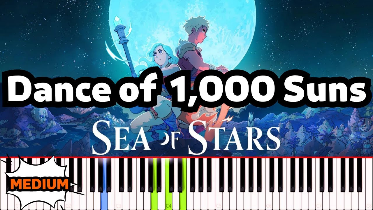 Sea of Stars : Dance of 1,000 Suns - Piano Tutorial - Synthesia