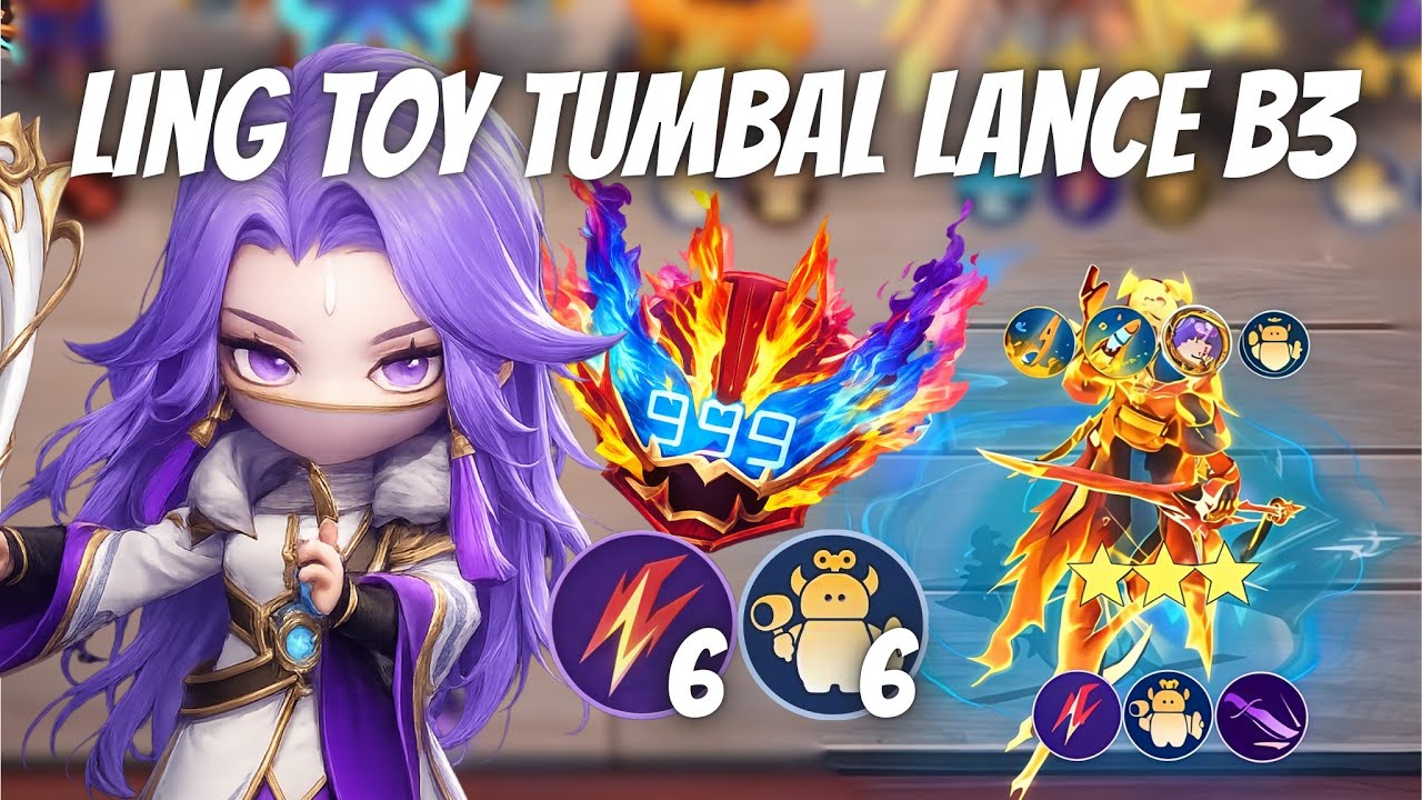 LING TOY TUMBALAN HERO LEGEND B3 🔥 Gameplay commander Luoyi Magic Chess Gogo #MCreator