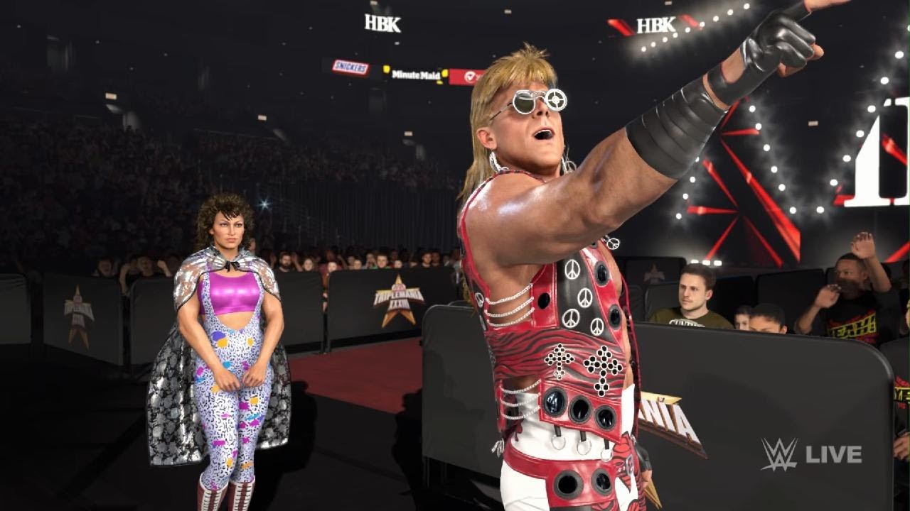 WWE 2K26 Liv Morgan & Dominik Mysterio vs Sensational Sherri & Shawn Michaels