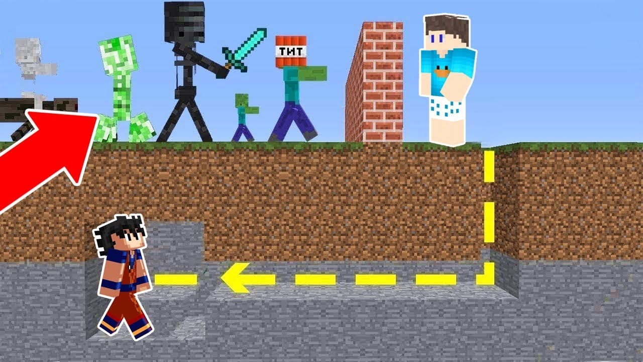 MELHOR PASSAGEM SECRETA PARA SE PROTEGER DOS MONSTROS DO MINECRAFT!