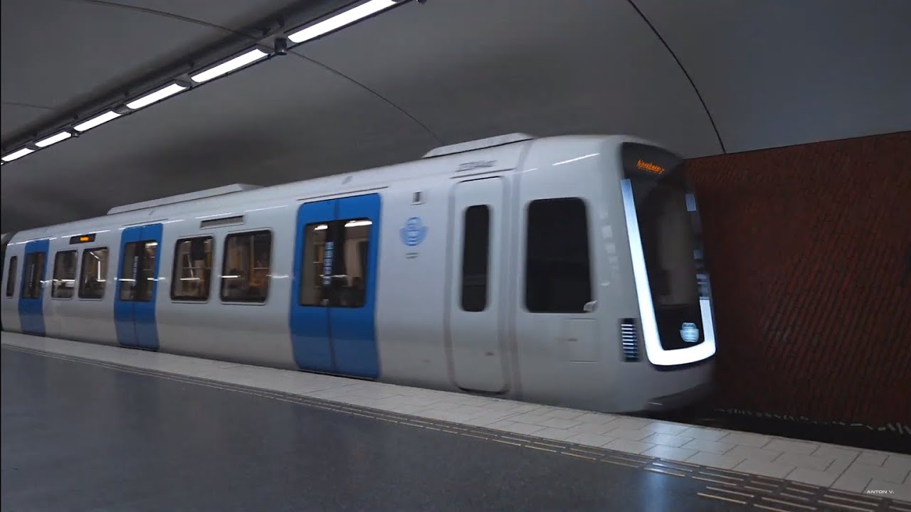 Sweden, Stockholm, subway ride from Hornstull to Bredäng