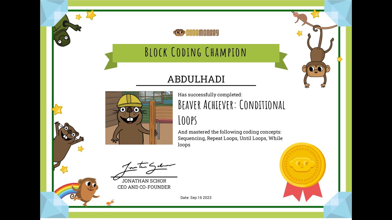 CodeMonkey - Beaver Achiever - Conditional Loops -  Challenge # 11 - 19