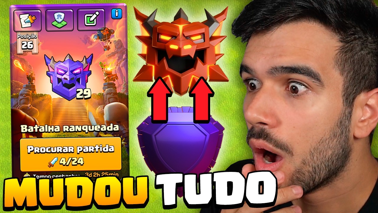 JOGUEI A NOVA LIGA RANQUEADA DO CLASH OF CLANS E ME ASSUSTEI!!
