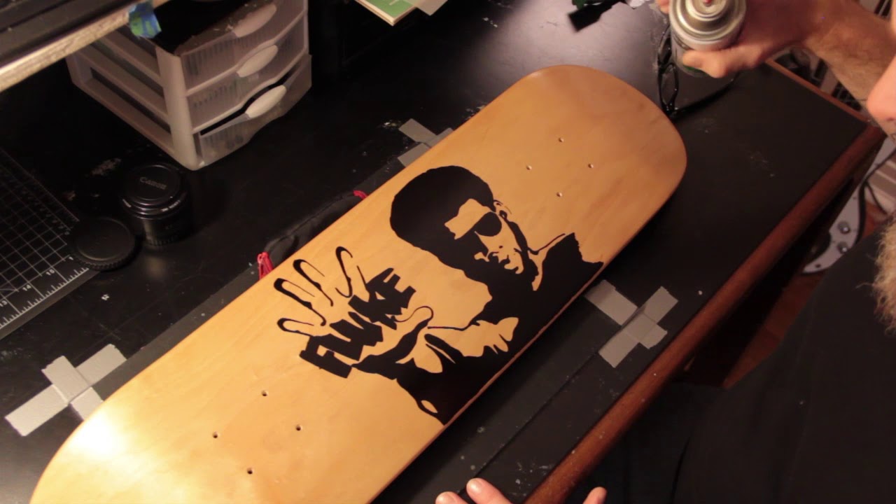 Clear Coat Over Sharpie Skateboard Art!