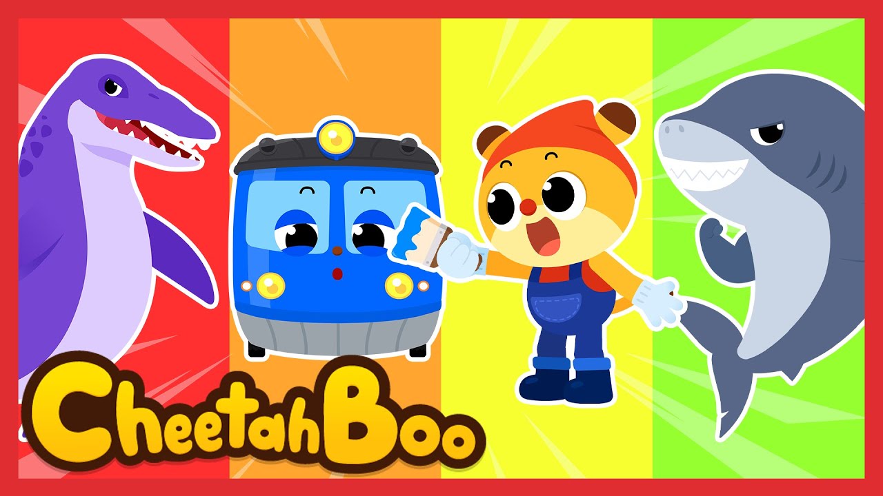 Kompilasi Kereta Api Dan Hiu 🚂 🦈 | Makhluk laut dan Transportasi | Lagu Anak | #Cheetahboo