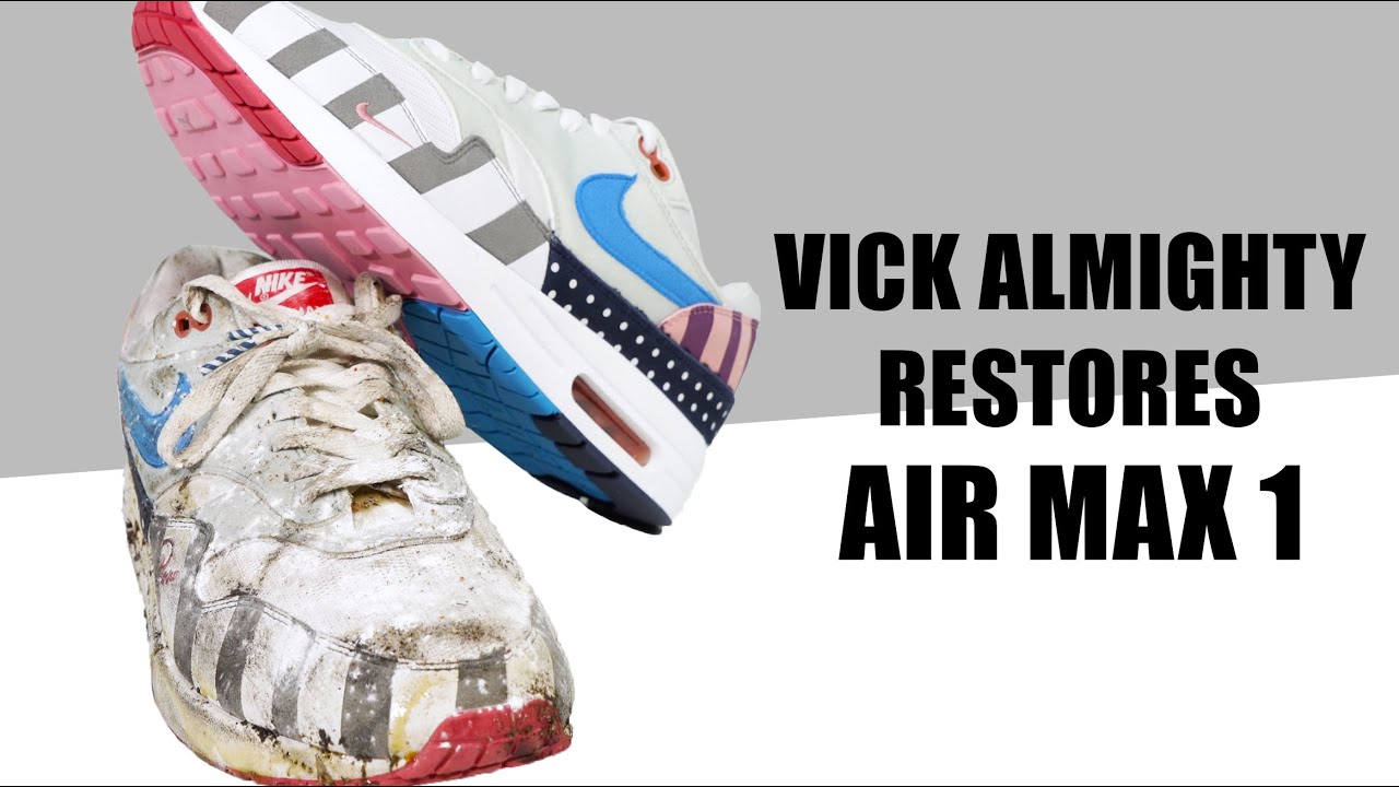 Vick Almighty Restores CRUSTY Air Max 1 Parra With Reshoevn8r