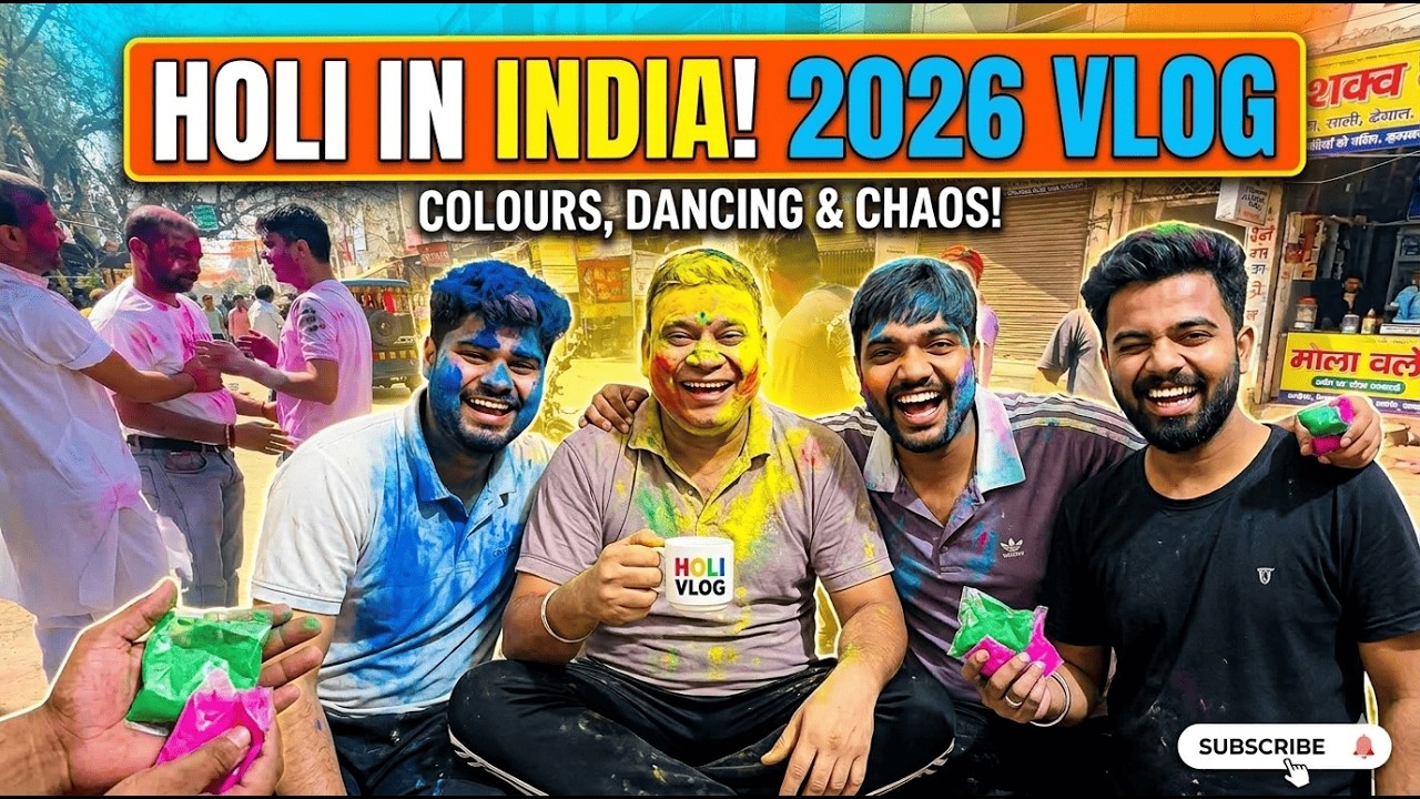 Holi Celebration With Friends | Dance, Pakode, Bhang & Unlimited Fun 🌈