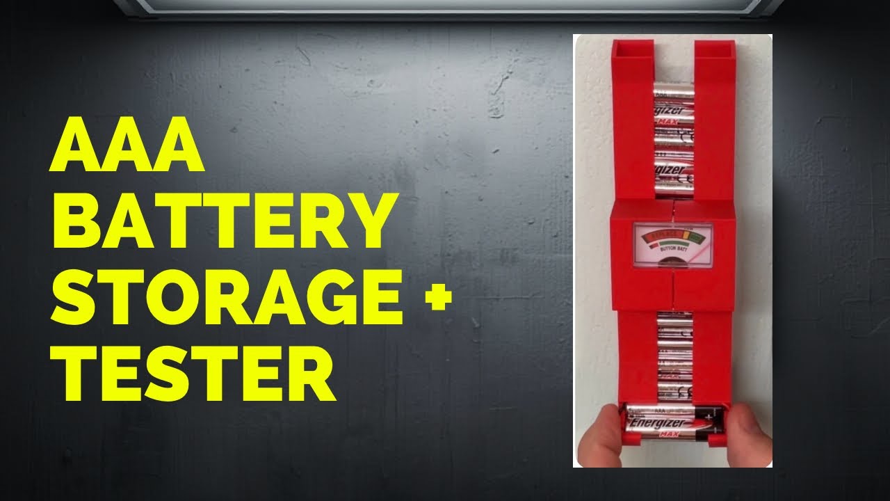 3D Printed AAA Battery Holder with Built-in Tester