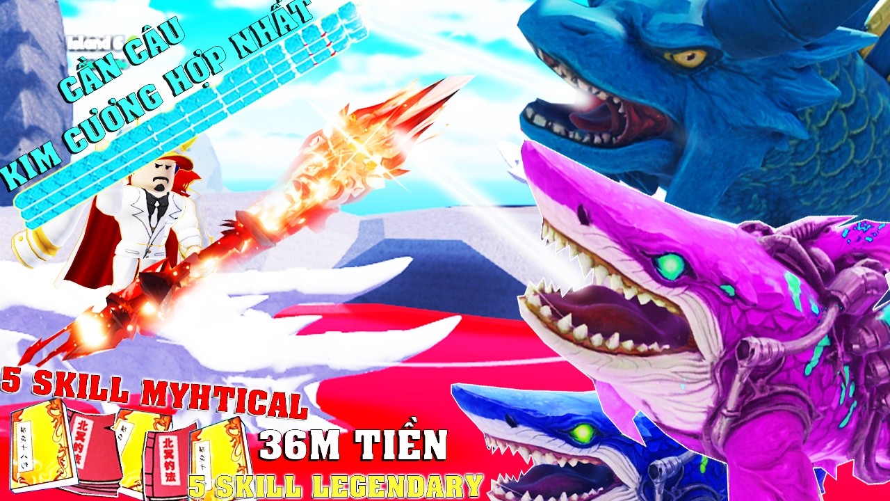 Roblox – Nhận cần câu kim cương 3 thanh hợp nhất & Dùng bí kíp câu cá Mở khóa đảo 7 | Titan Fishing