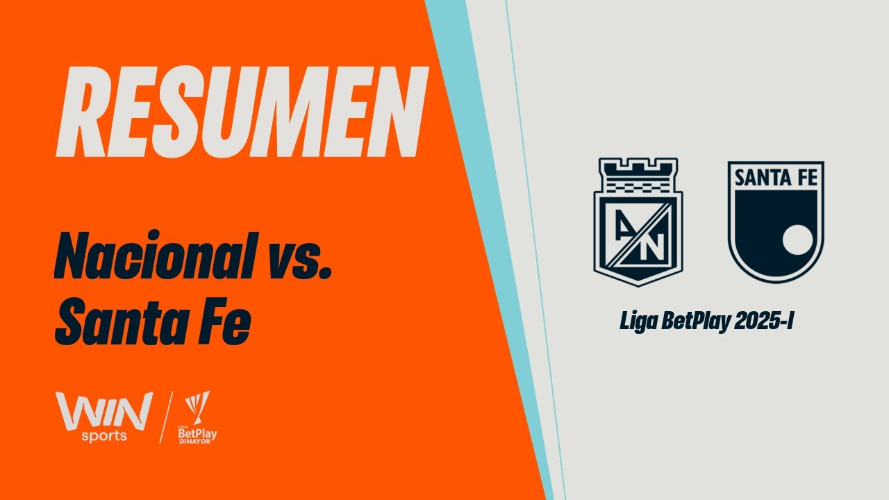 Nacional vs. Santa Fe (resumen y goles) | Liga BetPlay Dimayor 2025-1 | Cuadrangulares - Fecha 3
