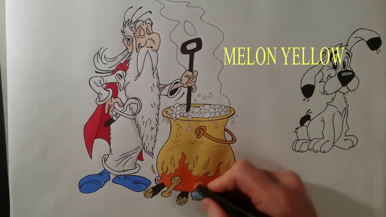 COMMENT DESSINER/HOW TO DRAW/COMO DIBUJAR:PANORAMIX TUTO ASTERIX