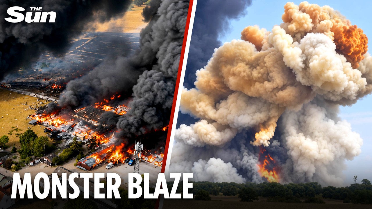 Huge explosion and fire leaves 20 firefighters in hospital and fire engines wrecked in Essex inferno
