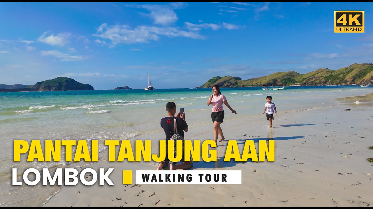 Walking Along Tanjung Aan Beach – Surga Tersembunyi di Lombok [4K 60fps]