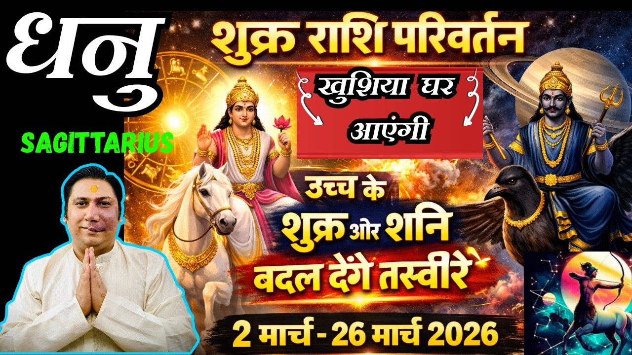 धनु राशि -उच्च के शुक्र + शनि = Big Change  मार्च 2026 Dhanu rashi 2026 Sagittarius astro Nikhil